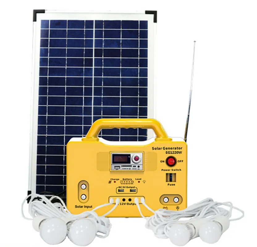 solar generator with 4 bulbs 01