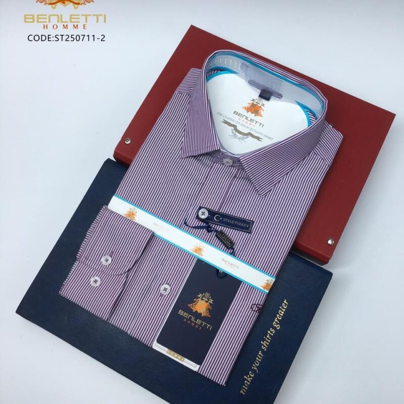 Benletti Homme Striped Long-Sleeved Shirt