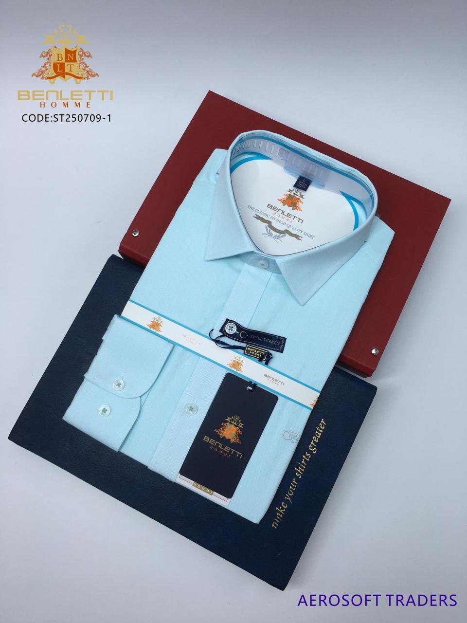Benletti Homme Striped Long-Sleeved Shirt - Image 7
