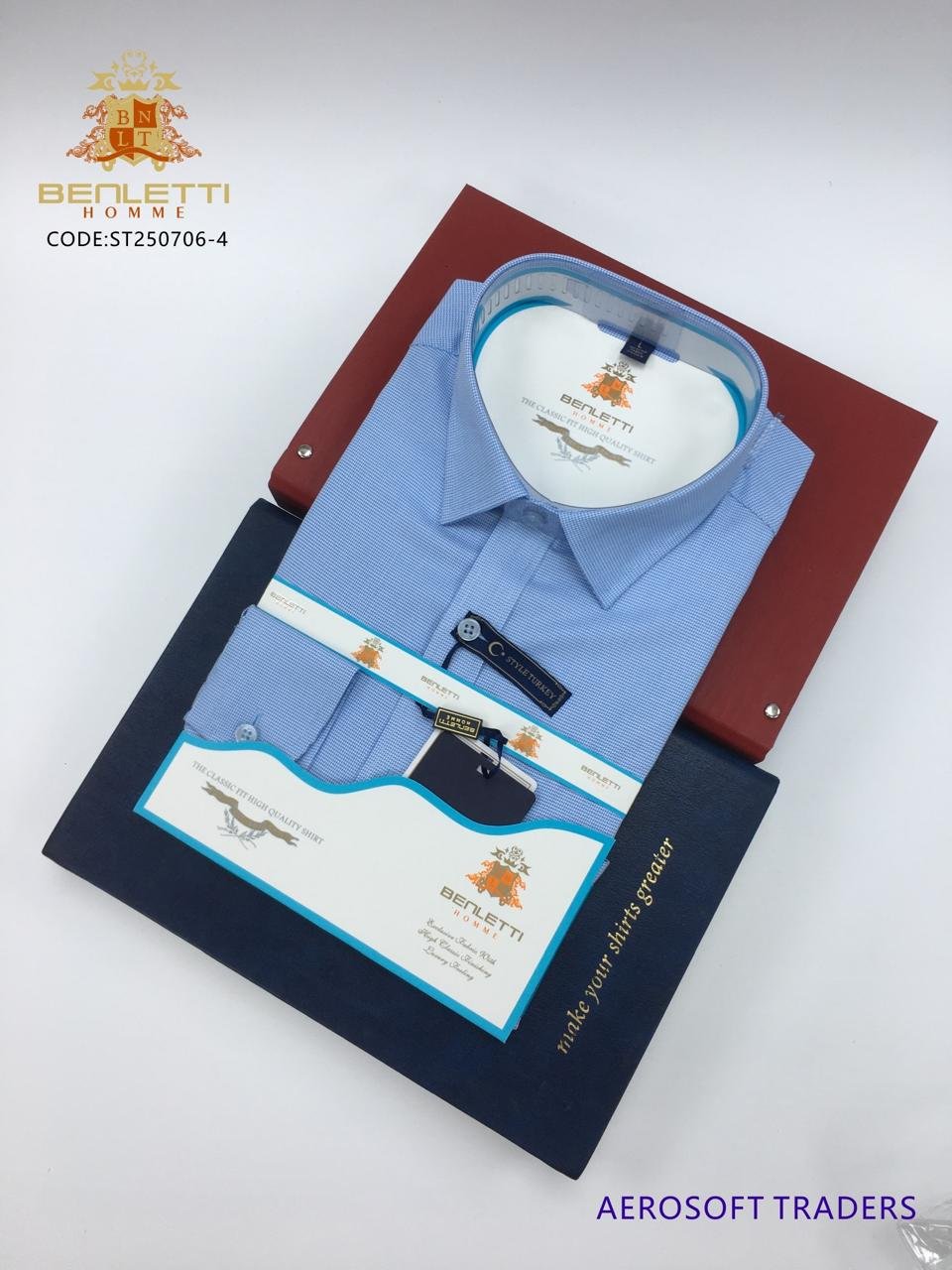 Benletti Homme Striped Long-Sleeved Shirt - Image 8