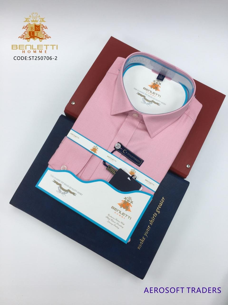 Benletti Homme Striped Long-Sleeved Shirt - Image 9