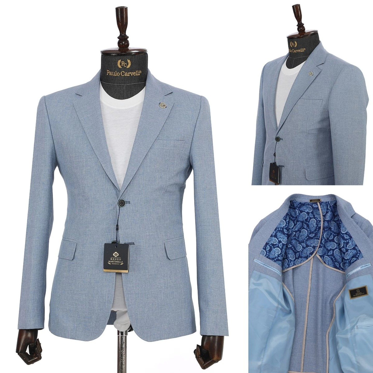 Renzo Martineli Plain Blazer - Image 9